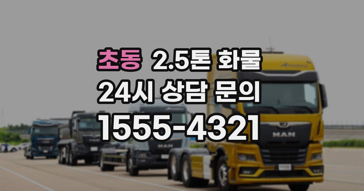 초동 2.5톤 화물