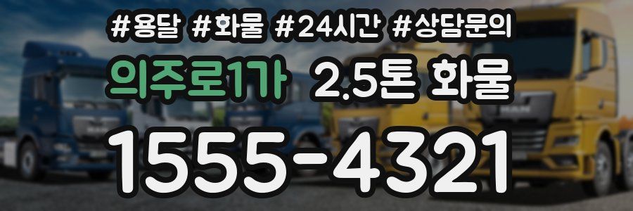 의주로1가 2.5톤 화물
