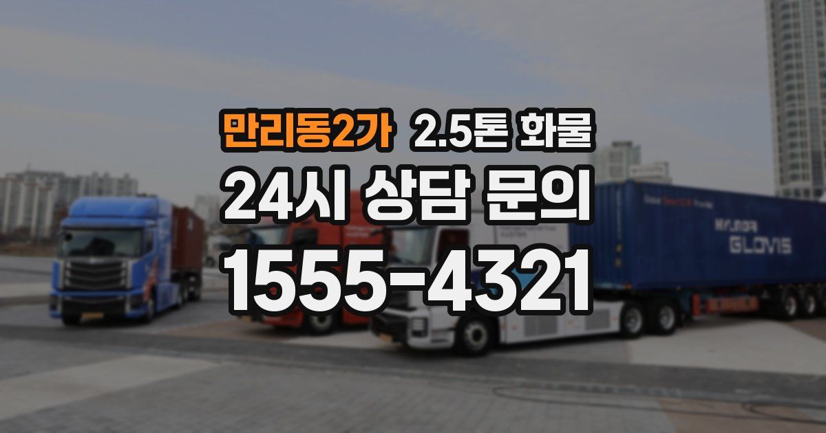 만리동2가 2.5톤 화물
