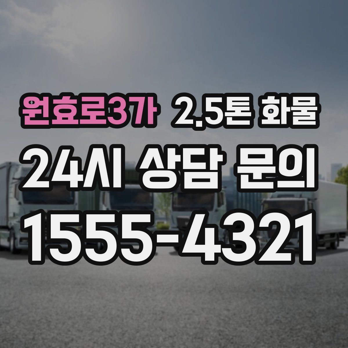 원효로3가 2.5톤 화물