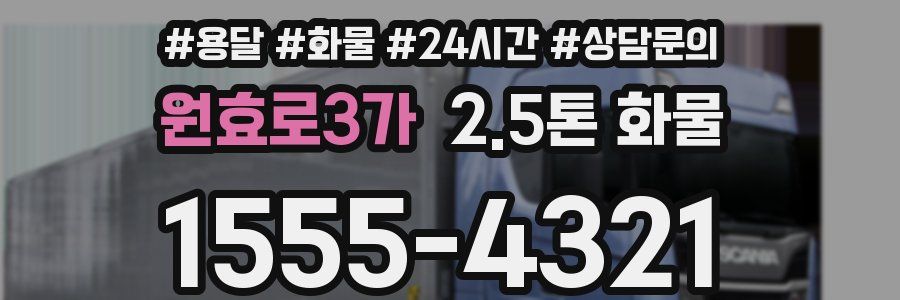 원효로3가 2.5톤 화물