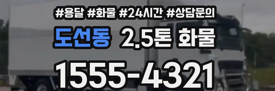 도선동 2.5톤 화물