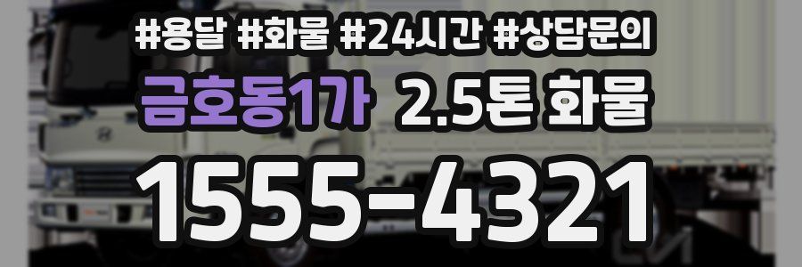 금호동1가 2.5톤 화물
