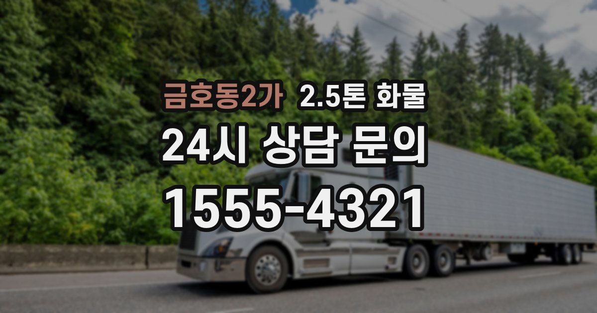 금호동2가 2.5톤 화물