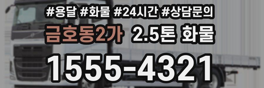 금호동2가 2.5톤 화물