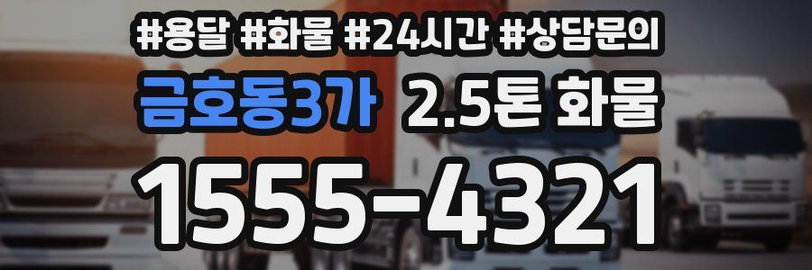 금호동3가 2.5톤 화물