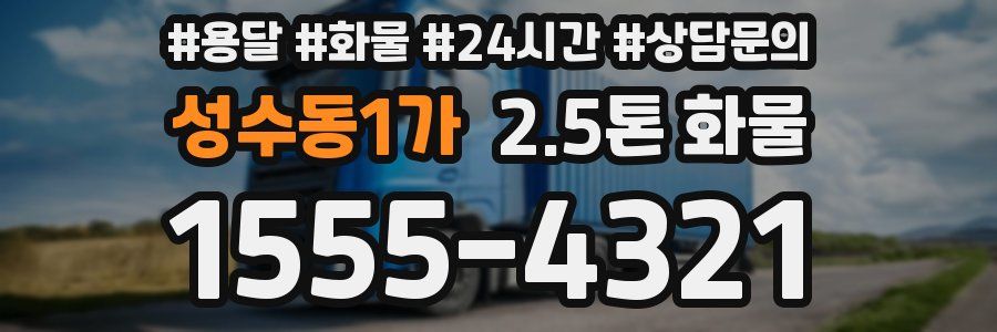 성수동1가 2.5톤 화물