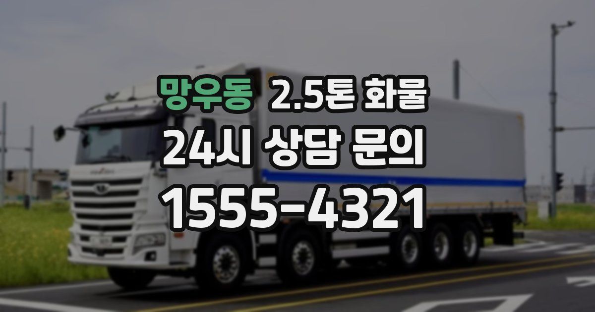 망우동 2.5톤 화물