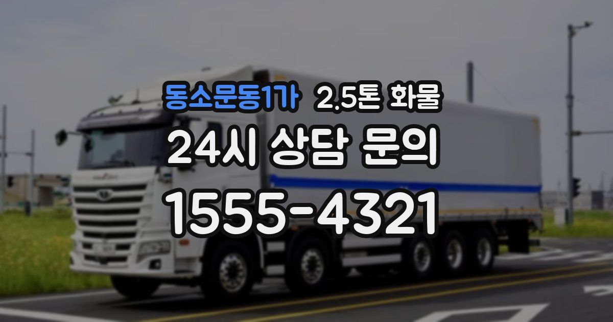 동소문동1가 2.5톤 화물