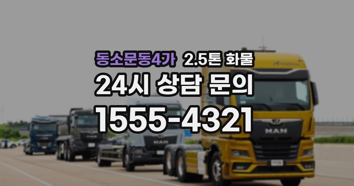 동소문동4가 2.5톤 화물