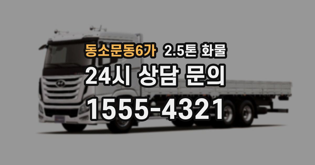 동소문동6가 2.5톤 화물