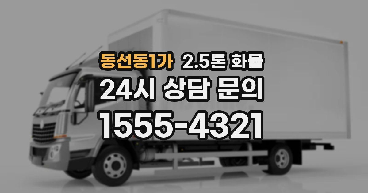 동선동1가 2.5톤 화물