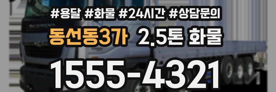 동선동3가 2.5톤 화물