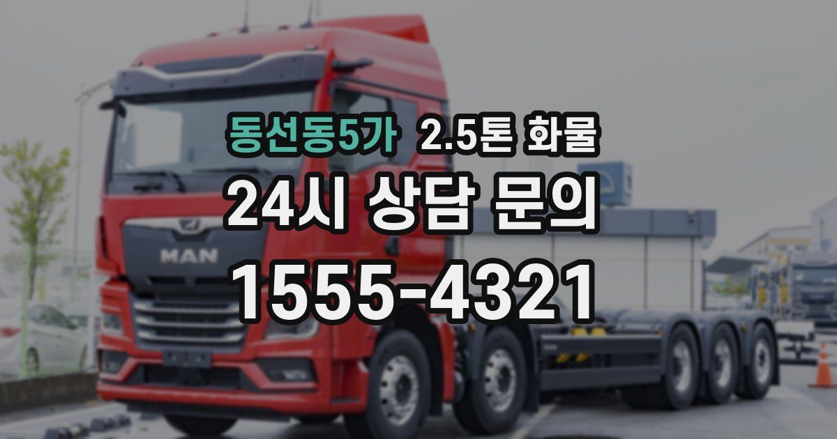 동선동5가 2.5톤 화물
