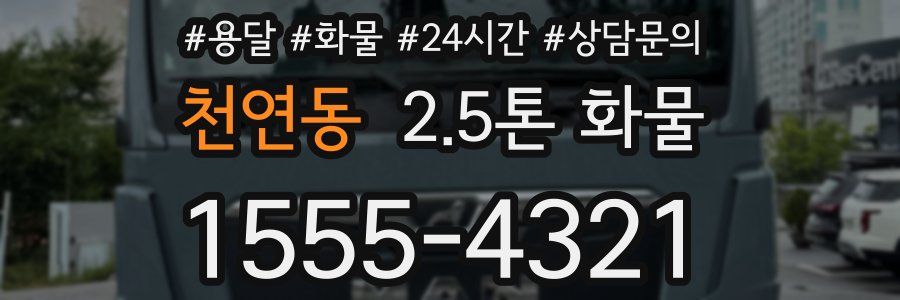 천연동 2.5톤 화물