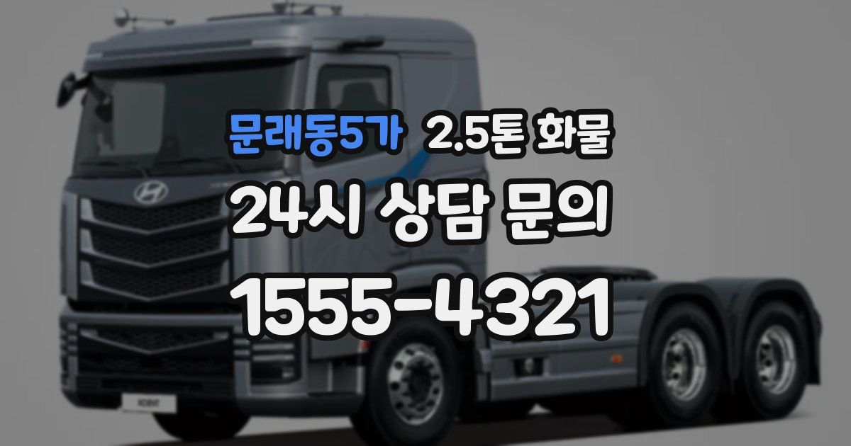 문래동5가 2.5톤 화물