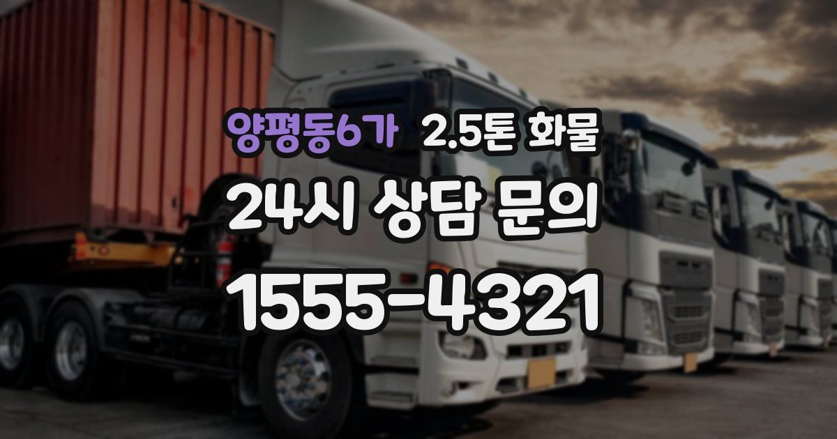 양평동6가 2.5톤 화물