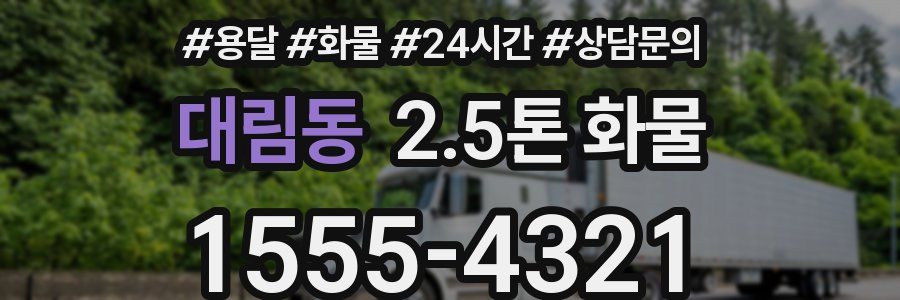 대림동 2.5톤 화물