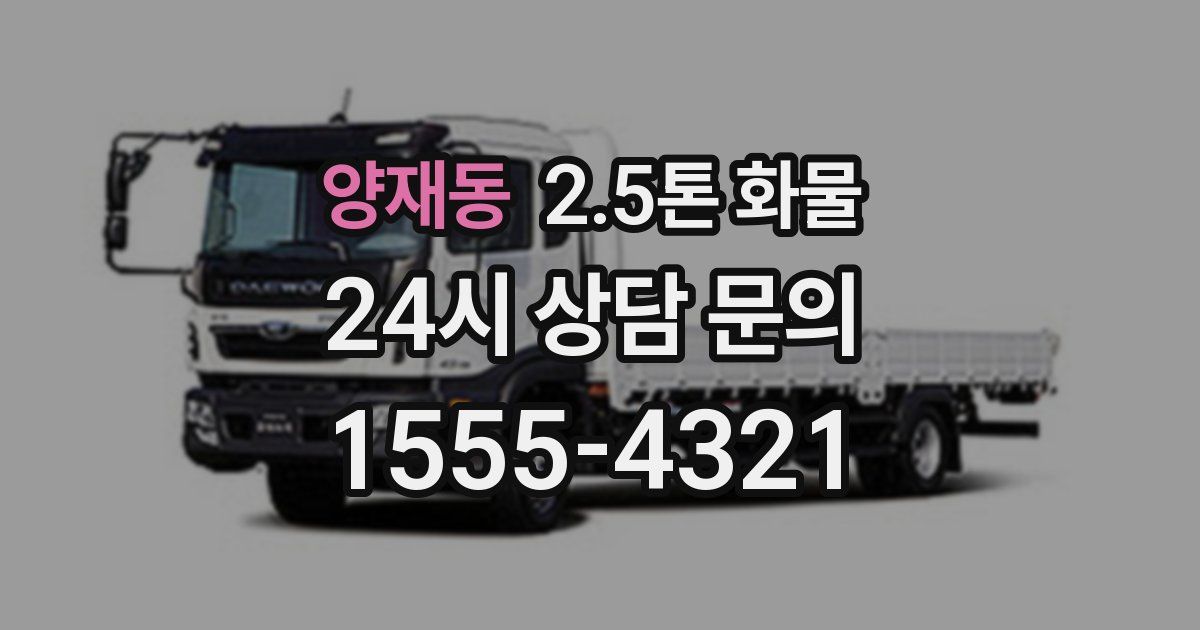 양재동 2.5톤 화물
