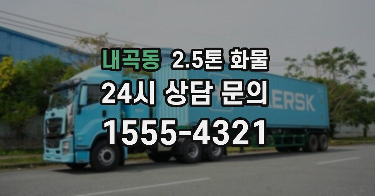 내곡동 2.5톤 화물