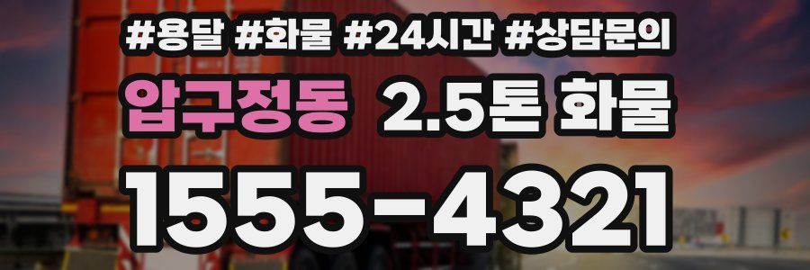 압구정동 2.5톤 화물
