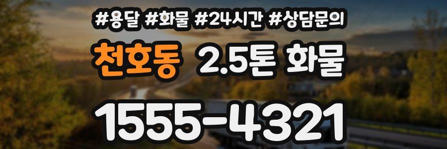 천호동 2.5톤 화물