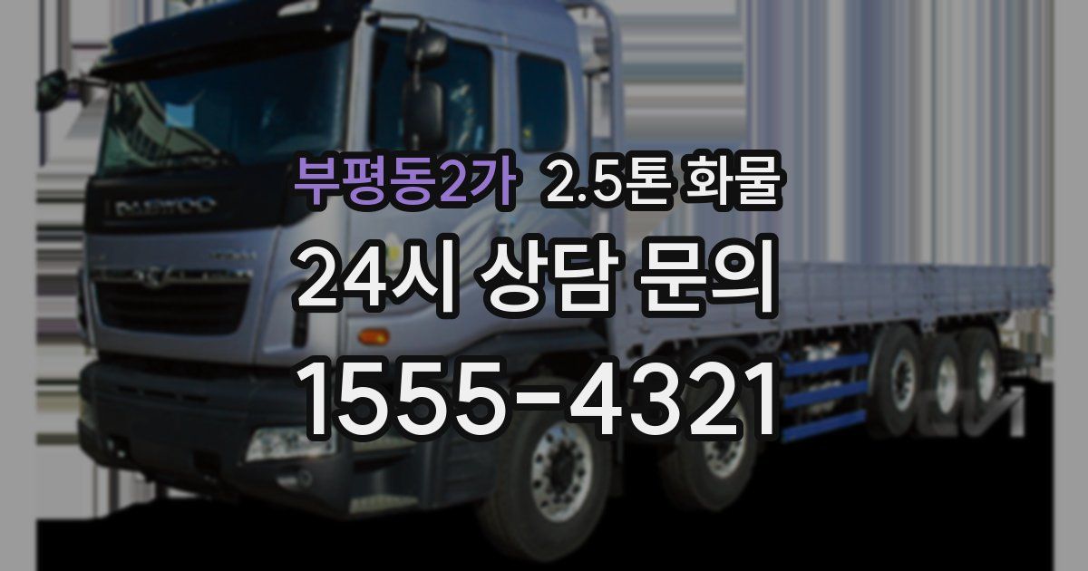 부평동2가 2.5톤 화물