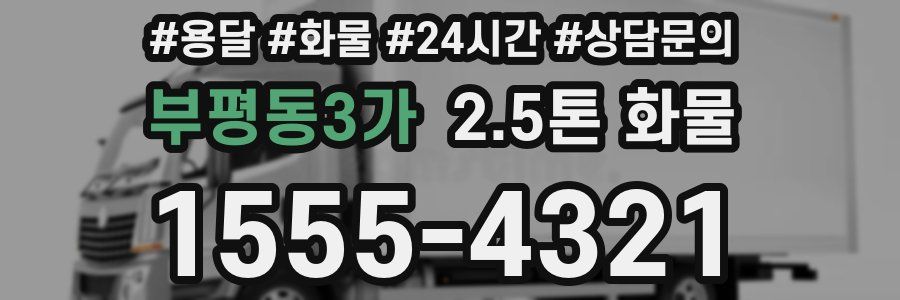 부평동3가 2.5톤 화물