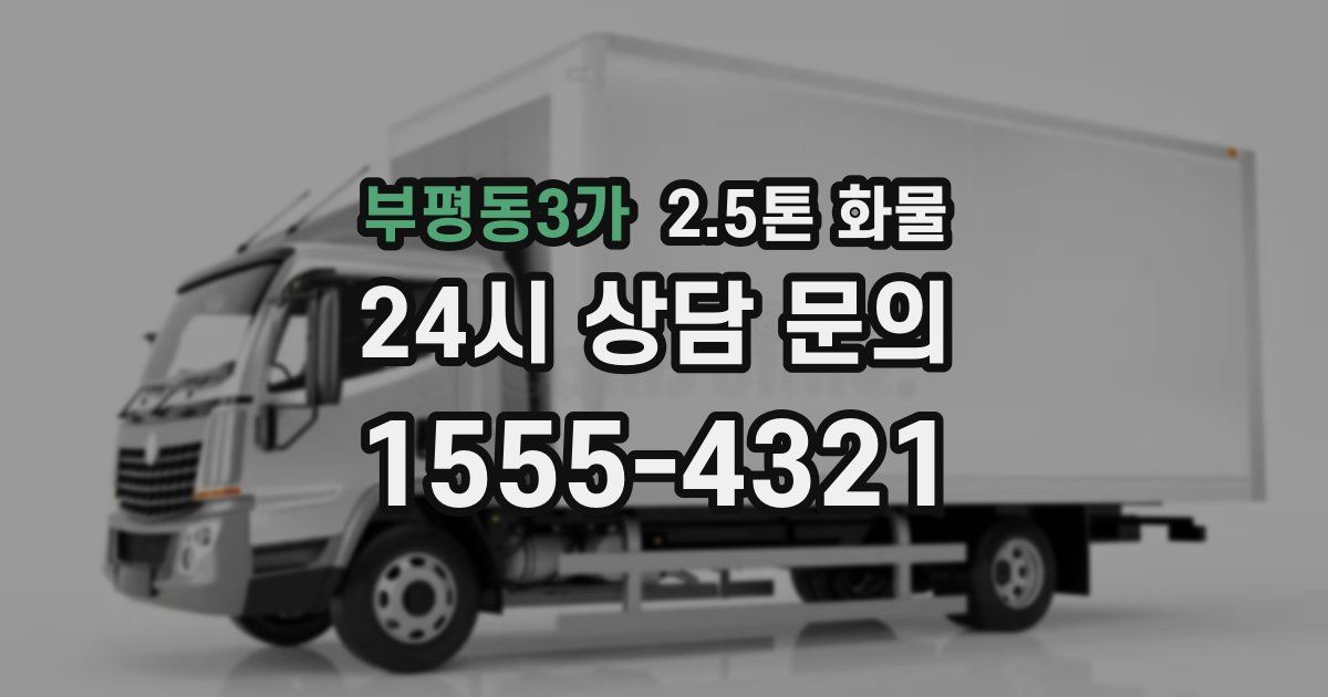 부평동3가 2.5톤 화물