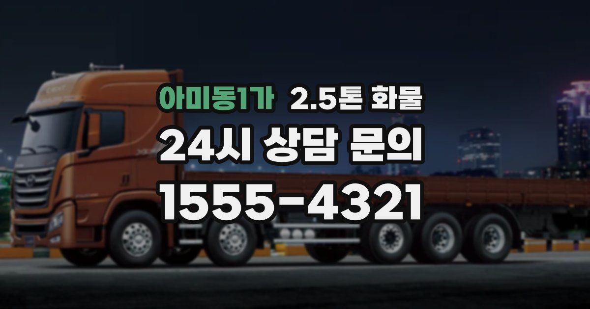 아미동1가 2.5톤 화물