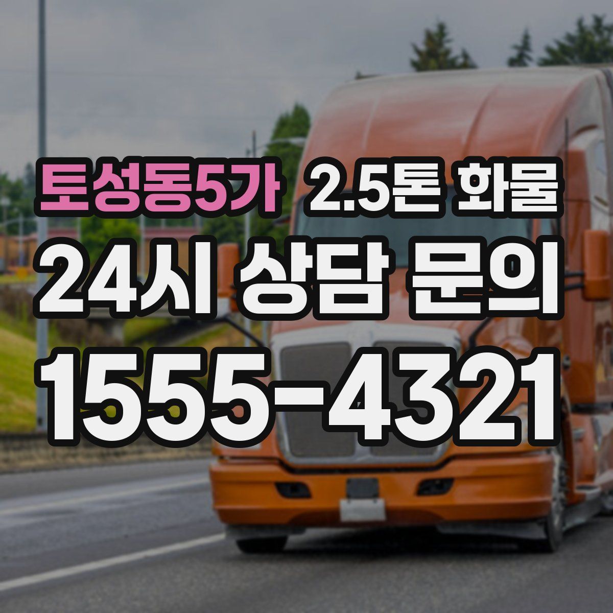 토성동5가 2.5톤 화물