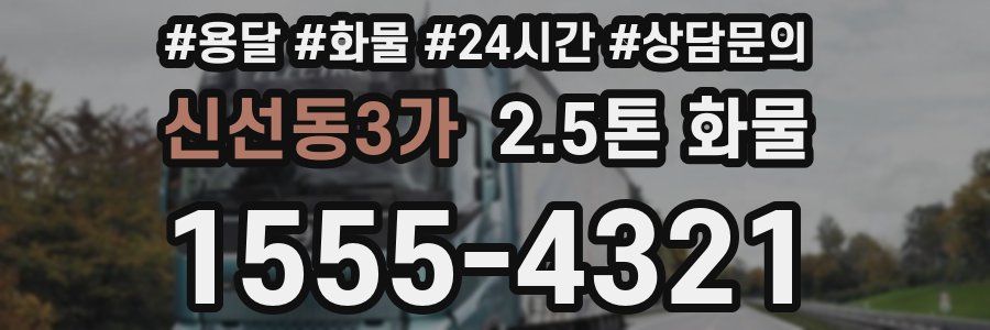신선동3가 2.5톤 화물