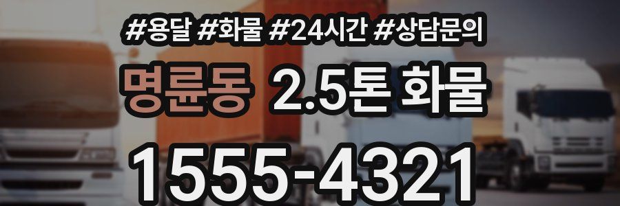 명륜동 2.5톤 화물