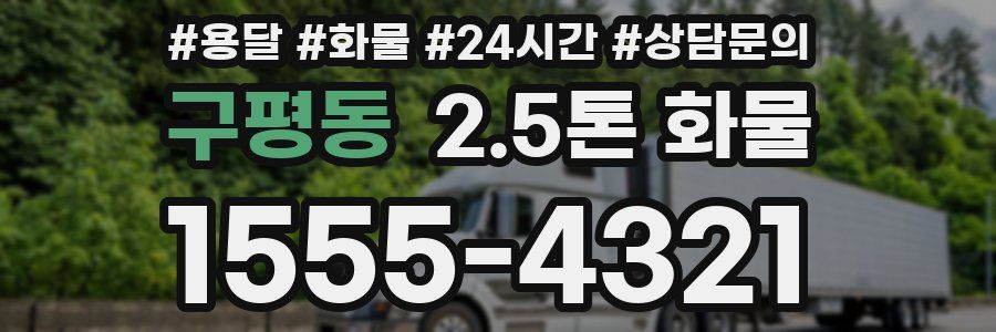 구평동 2.5톤 화물