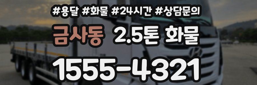 금사동 2.5톤 화물