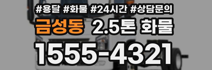 금성동 2.5톤 화물