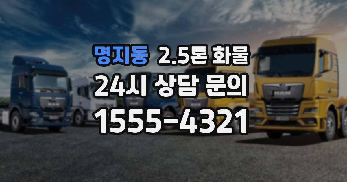 명지동 2.5톤 화물