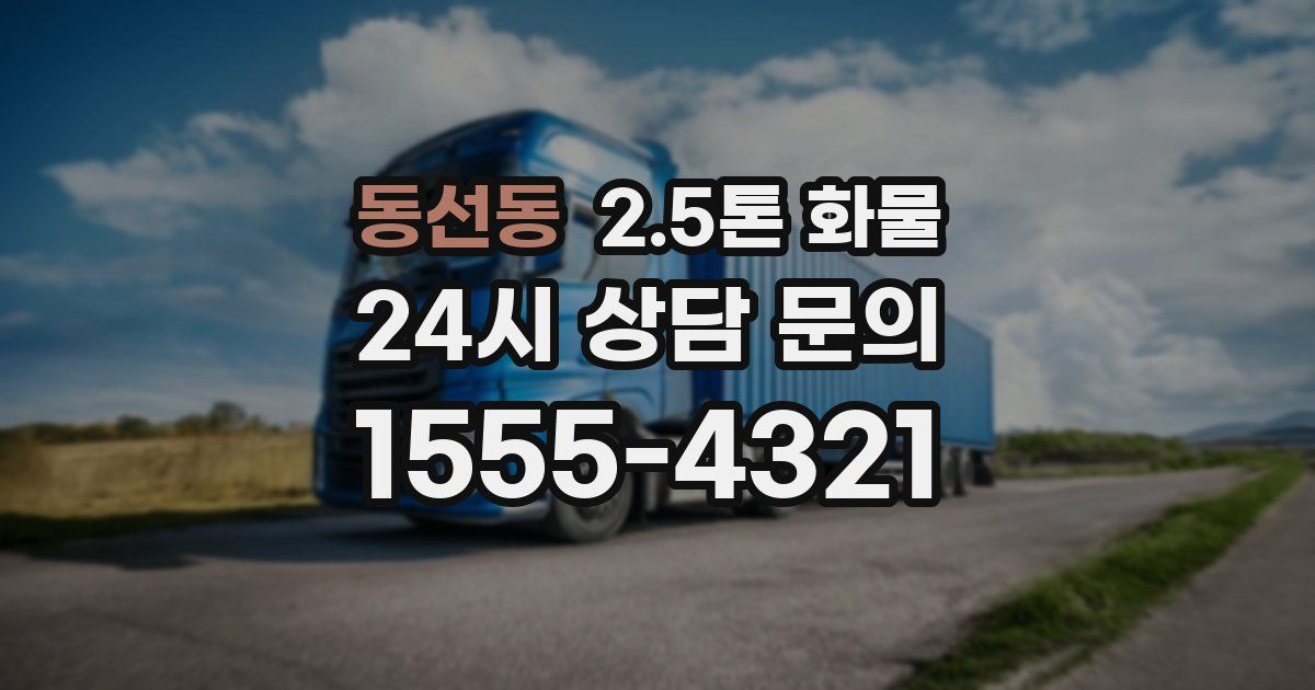 동선동 2.5톤 화물