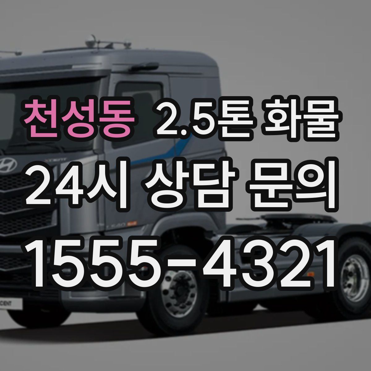 천성동 2.5톤 화물