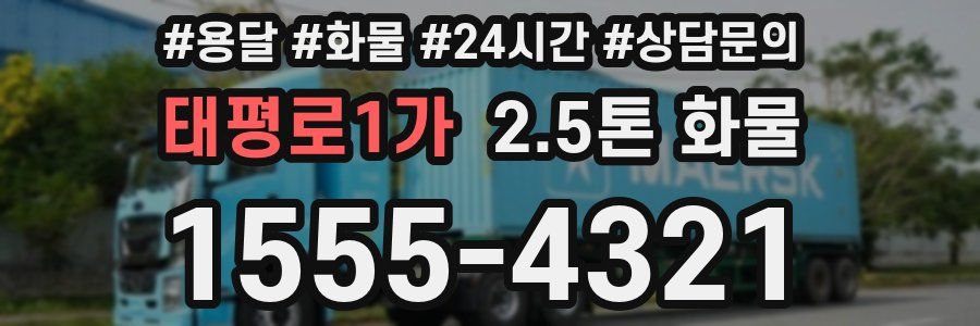 태평로1가 2.5톤 화물