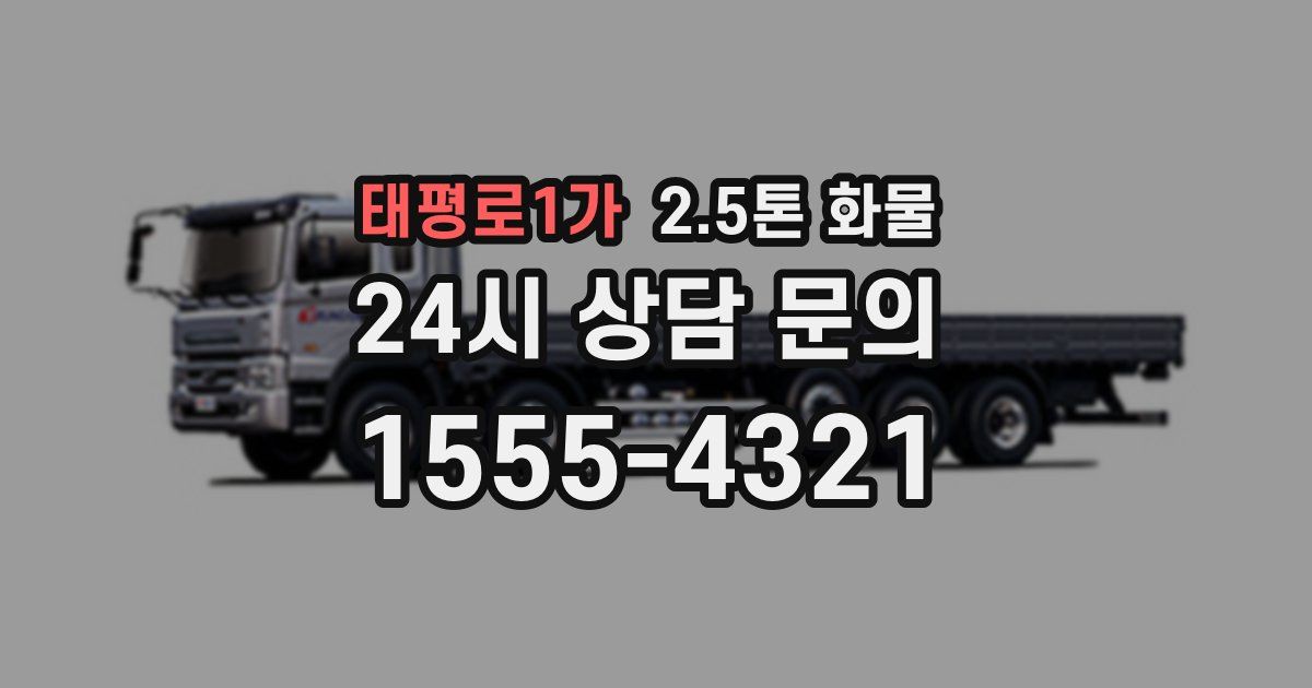 태평로1가 2.5톤 화물
