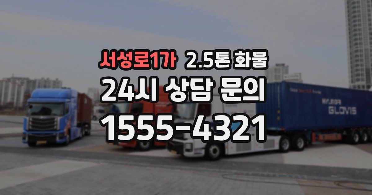 서성로1가 2.5톤 화물