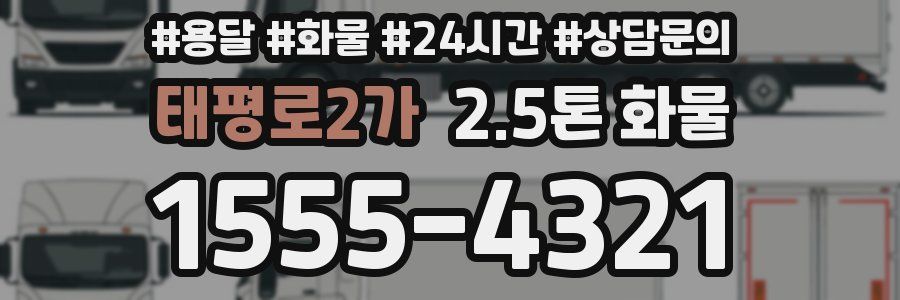태평로2가 2.5톤 화물