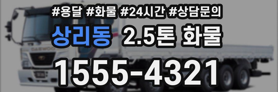 상리동 2.5톤 화물