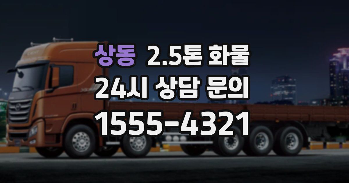 상동 2.5톤 화물