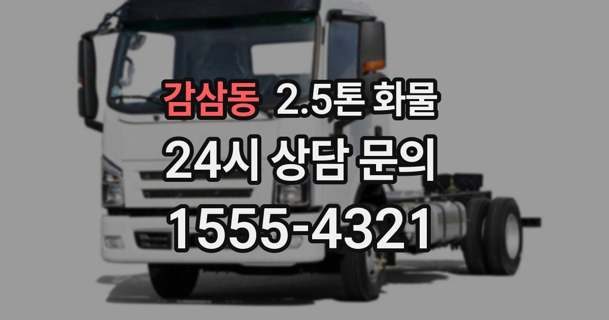 감삼동 2.5톤 화물