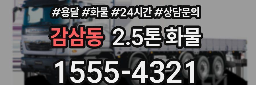 감삼동 2.5톤 화물