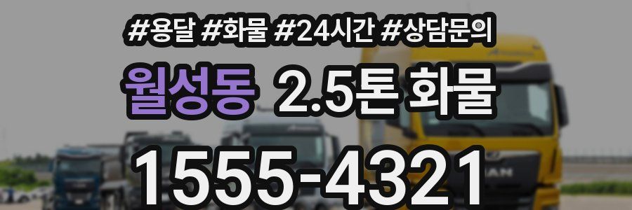 월성동 2.5톤 화물