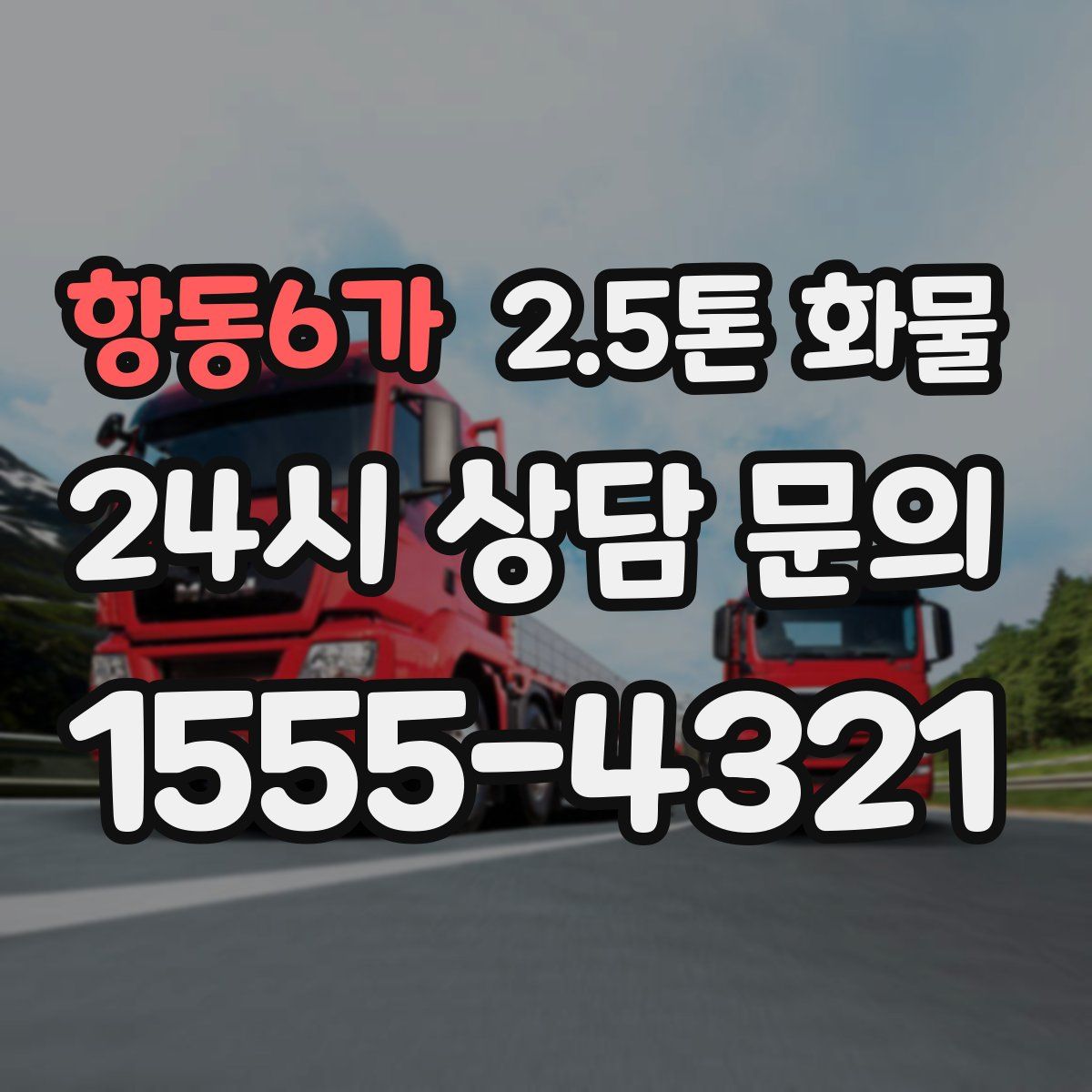 항동6가 2.5톤 화물