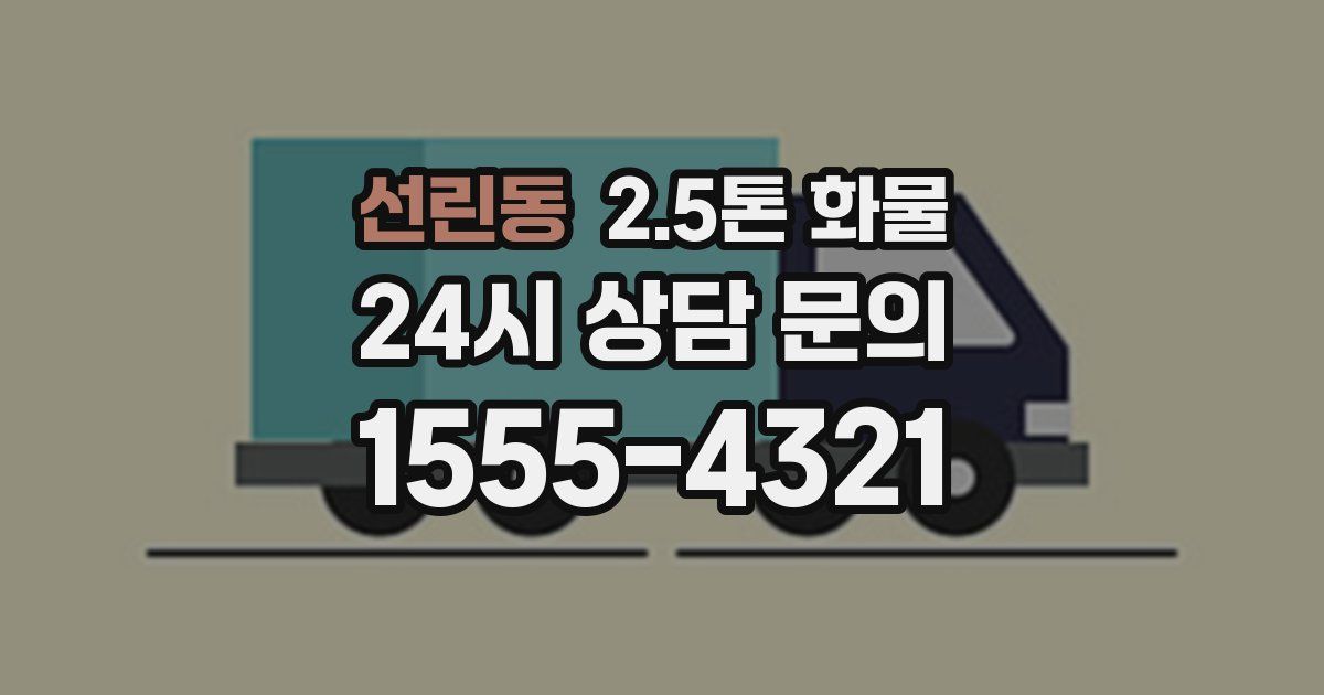 선린동 2.5톤 화물